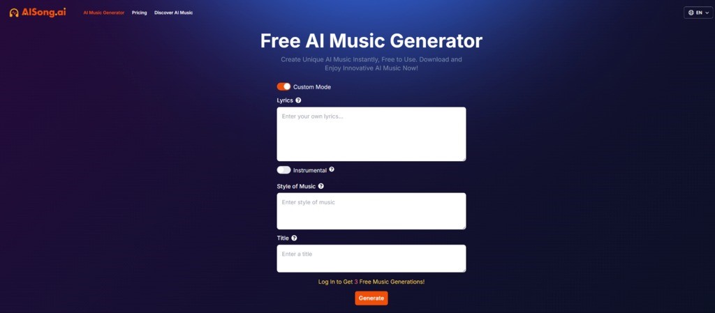 AI Song Generator: Turn Your Ideas Into Finished Tracks Without a Studio